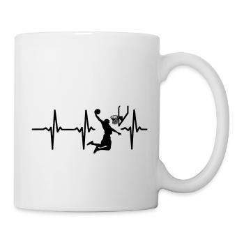 My heart beats for BASKETBALL! - Mug - white - Right
