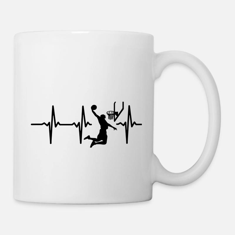 Mon cœur bat pour le basket ! - Mug blanc - blanc