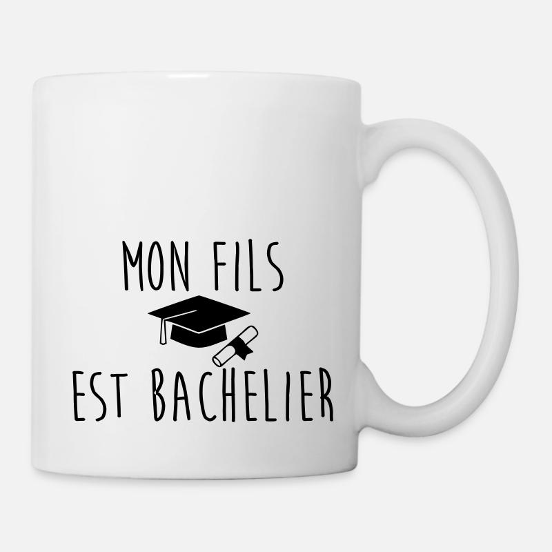 Mon fils est bachelier - Mug blanc - blanc