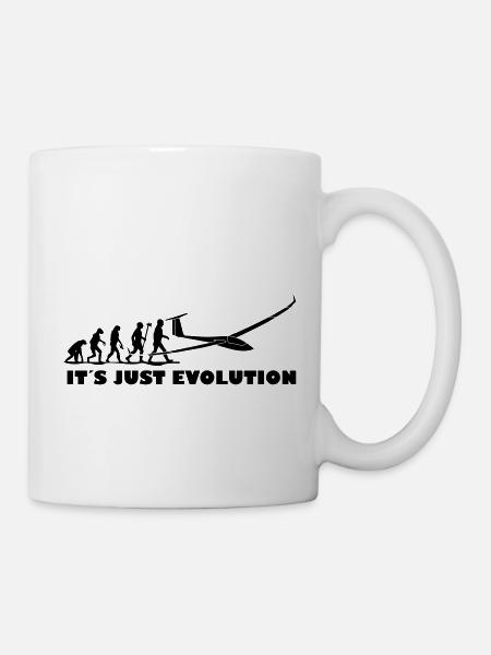 evolution gliding glider pilot - Mug - white
