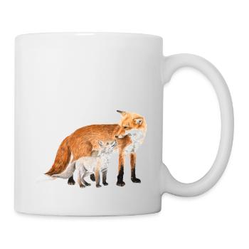 Füchse - Tasse - Weiß - Rechts