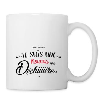Nounou qui déchire - Mug blanc - blanc - Droite