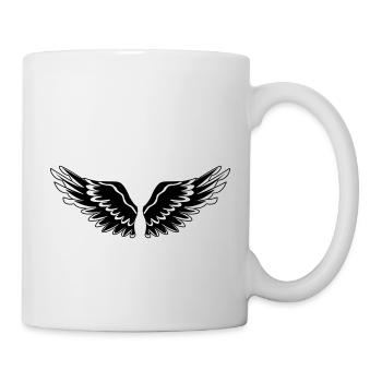 Wings black UK - Mug - white - Right