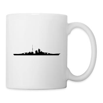 Schlachtschiff Bismarck Silhouette - Tasse - Weiß - Rechts