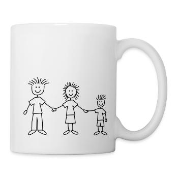 family_dad_and_mom_with_boy_1c - Tasse - Weiß - Rechts