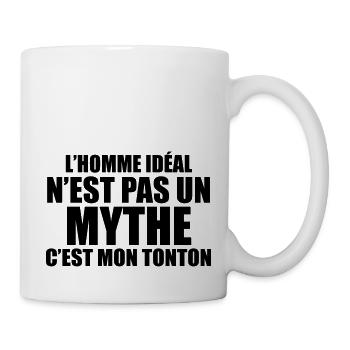 l'homme idéal n'est pas un mythe c'est mon tonton - Mug blanc - blanc - Droite