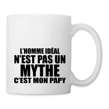 l'homme idéal n'est pas un mythe c'est mon papy - Mug blanc - blanc - Droite