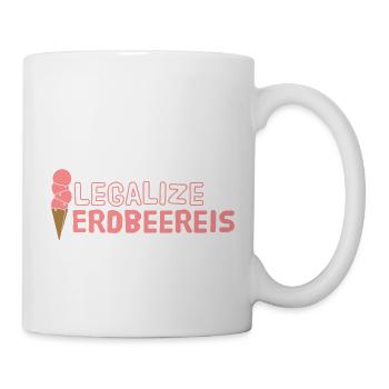 Légaliser la crème glacée à la fraise! - Mug blanc - blanc - Droite