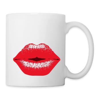 Kussmund sexy red lipstick Statement Fun - Mug - white - Right