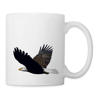 adler eagle bussard falke habicht hawk falcon11 - Tasse - Weiß - Rechts