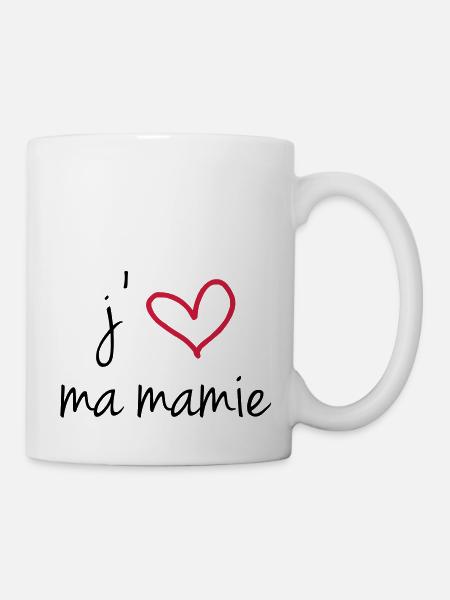 j'aime ma mamie - Mug blanc - blanc