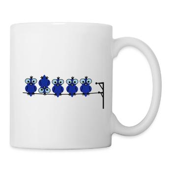 Vogel Kopf - Tasse - Weiß - Rechts