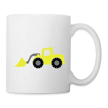 bagger - Tasse - Weiß - Rechts