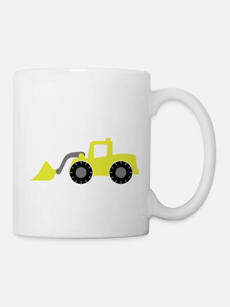bagger - Tasse - Weiß