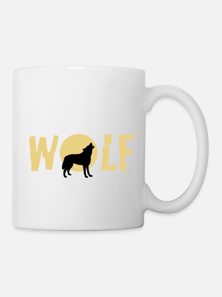 wolf_092011_c_2c - Tasse - Weiß