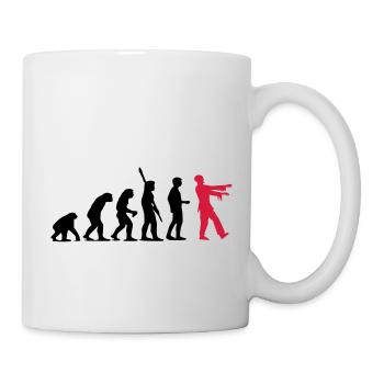 Zombie Evolution (zweifarbig) - Tasse - Weiß - Rechts