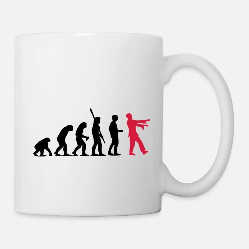 Zombie Evolution (zweifarbig) - Tasse - Weiß