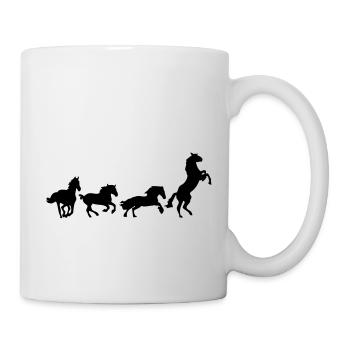 Unterhaltung Pferd Pferde horse5 - Tasse - Weiß - Rechts