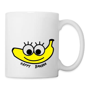 banane heureuse - Mug blanc - blanc - Droite