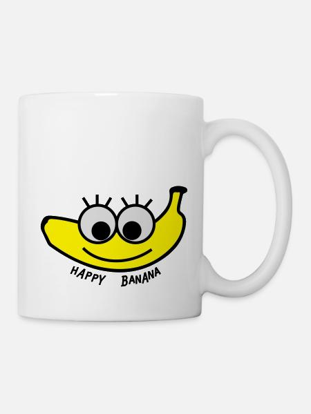 banane heureuse - Mug blanc - blanc