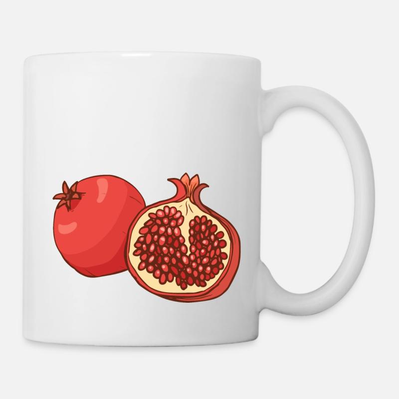 Granatapfel - Tasse - Weiß