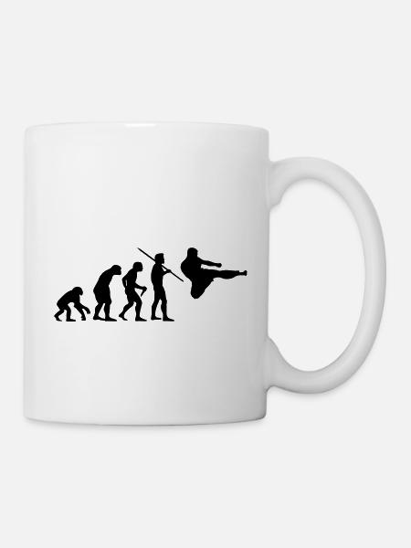 Évolution de l'homme - Arts martiaux - Mug blanc - blanc