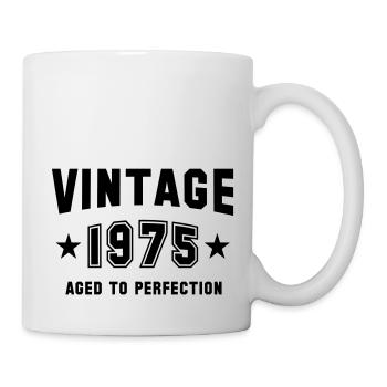 VINTAGE 1975 - Birthday - Aged To Perfection - Tasse - Weiß - Rechts