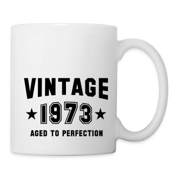 VINTAGE 1973 - Birthday - Aged To Perfection - Tasse - Weiß - Rechts