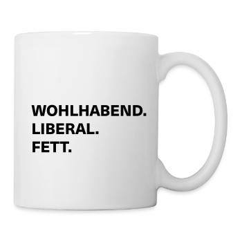 wealthy liberal fat - Mug - white - Right