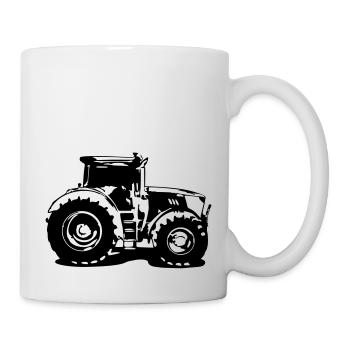 Traktor JD 6215R - Tasse - Weiß - Rechts