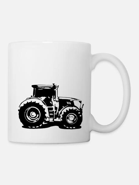Tractor JD 6215R - Mug - white