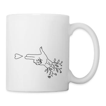 Liebes Schuss - Tasse - Weiß - Rechts