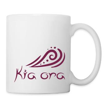"Kia ora" waves design Maori Hello gift idea - Mug - white - Right