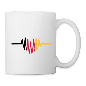 Deutschland Herz - Tasse - Weiß - Rechts