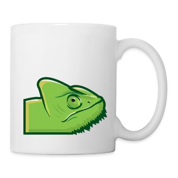 Green chameleon head lizard lizard green gift - Mug - white - Right