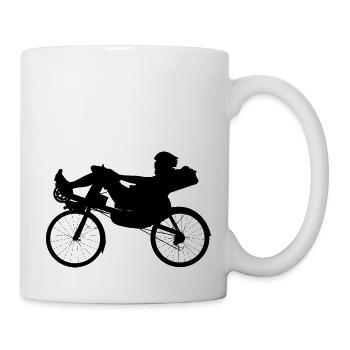 Liegerad Liegefahrrad Fahrrad Radsport Zweirad - Tasse - Weiß - Rechts