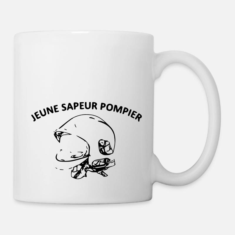 young firefighter - Mug - white