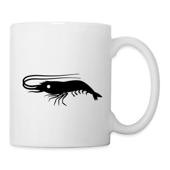 einzelne Garnelen Garnelen mit Antennen - Tasse - Weiß - Rechts