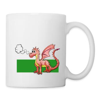 Puffing Welsh Dragon - Gregory - Mug - white - Right