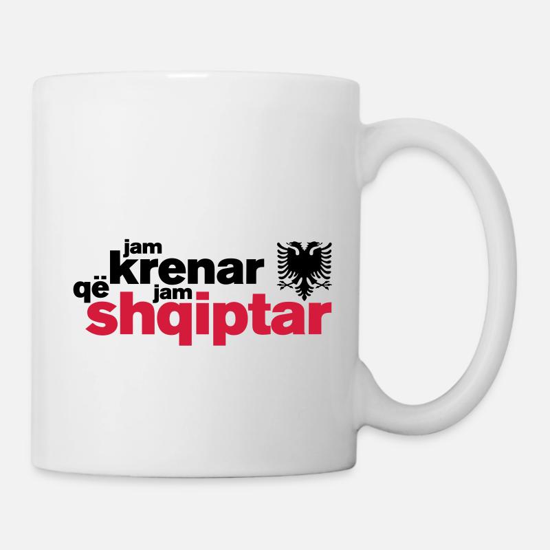 Krenar qe jam Shqiptar - Mug blanc - blanc