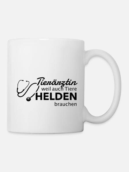 Tierärztin Tierarzt Hund Katze Tier Geschenk Held - Tasse - Weiß