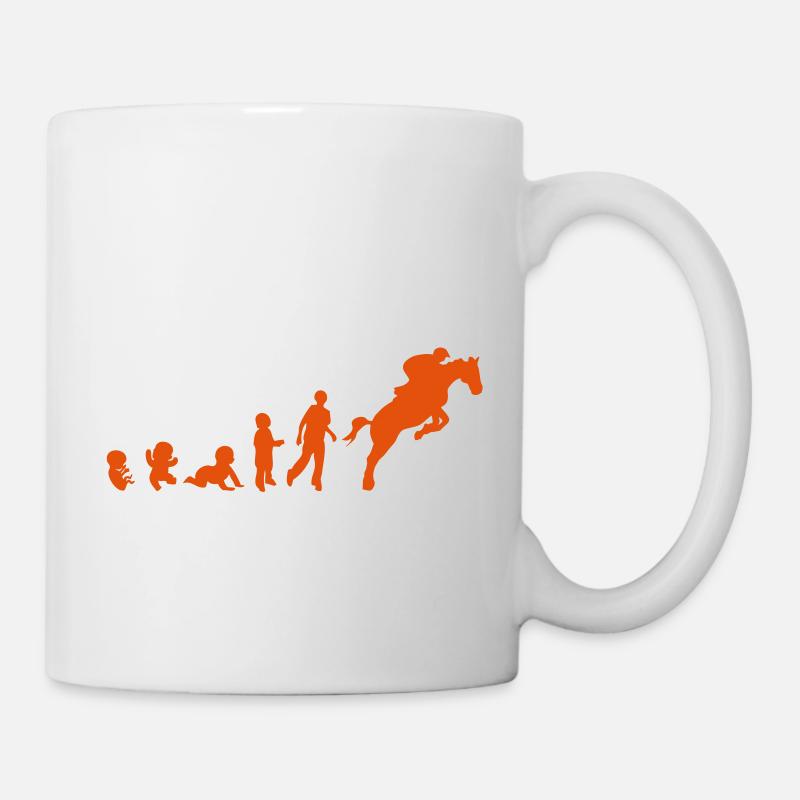 evolution equitation cheval9 obstacle sa - Mug blanc - blanc