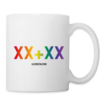 Love is love Spruch - Tasse - Weiß - Rechts