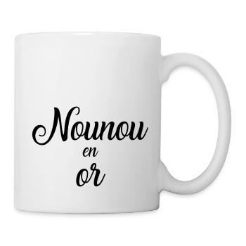 Nounou en or - Mug blanc - blanc - Droite