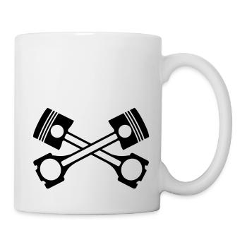 Kolben - Tasse - Weiß - Rechts