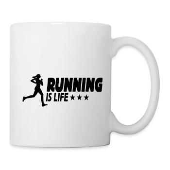 running is life female ii 1c - Mug blanc - blanc - Droite