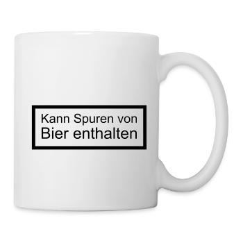 Kann Spuren von Bier enthalten - Tasse - Weiß - Rechts