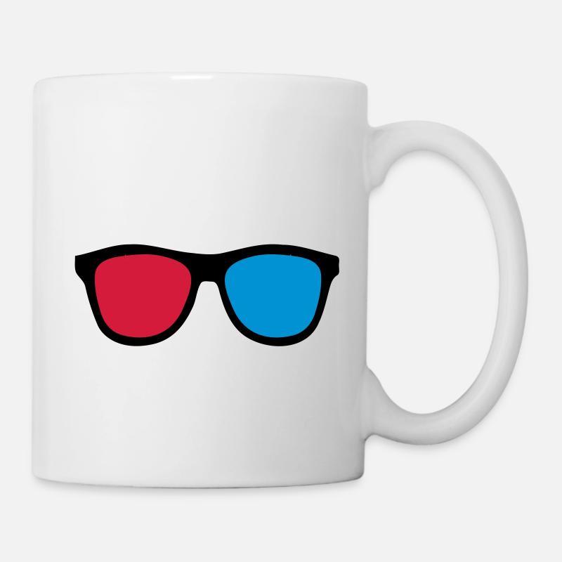 3D glasses - Mug blanc - blanc