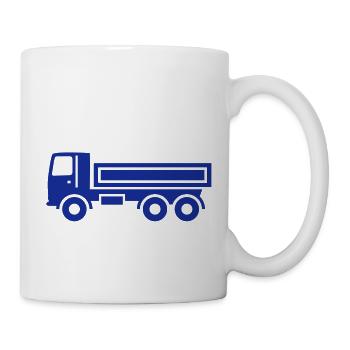Lkw, Kipper - Tasse - Weiß - Rechts