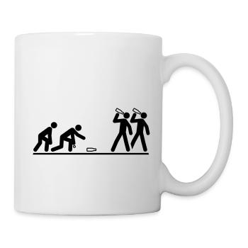 flunkyball_bierball___f1 - Tasse - Weiß - Rechts